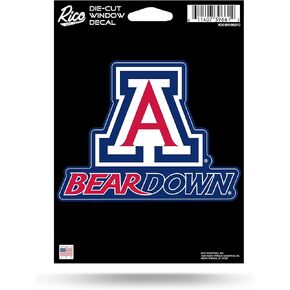 Rico Industries NCAA Arizona Wildcats Slogan Bear Down 5" x 7" Vinyl Die-Cut Decal - Car/Truck/Home Accessory