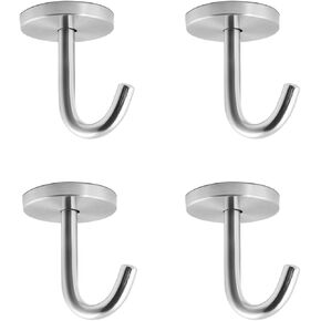 Stainless Steel Ceiling Hooks Utility Heavy Duty Screws Mount Coat Hanger Ceiling Hooks 2 Inches (2 in)
