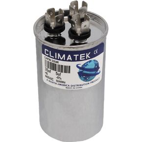 ClimaTek Round Capacitor - fits York # 024-25859-700 S1-02425859700 | 35/5 uf MFD 370/440 Volt VAC