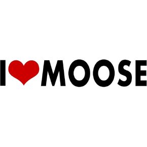 Moose I Love Sticker Heart Decal Vinyl Bumper Decor CAR Graphic Wall