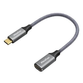 CLEEFUN Short USB C Extension Cable (1ft, 2-Pack), USB C 3.2 Male to USB C Female Cable, 10Gbps Data & 4K Video Sync Transfer USB C Extender Cable 100W Fast Charging for USB C Hub Laptop Tablet Phone