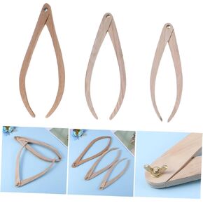 DIYEAH 3pcs Wooden Calipers Wood Tools Clay Measuring Tool Pottery Craftsman Tool Ceramic Measuring Tool Sculpture Modeling Tools Wood Calipers Gages Art Supplies Ceramics