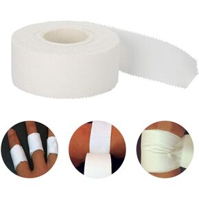 Self-Adhesive Bandage, White Cotton Finger Wrist Ankle Protection Playing Piano Volleyball Basketball Sport First-aid Wrap Tape(2.5CM10M)