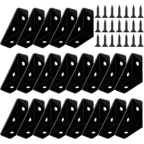 40 Pack Corner Braces for Wood, 38x54x19MM Brackets for Braces Corner Brace Brackets, Metal Corner Brackets Triangle Shelf Bracket for Bed, Table, Cabinet