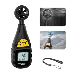 Digital Anemometer TR401 Handheld Anemometer Thermometer Portable Wind Speed Meter with Wind Speed, Wind Temperature,Beaufort Wind Scale,Wind Chill Alert,Multiple Units Switching,Backlit Display