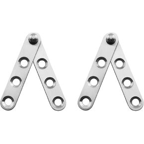 2PCS 360 Degree Stainless Steel Pivot Hinge Silver Ground Core Hinge Bathroom Mirror Cabinet Upper Lower Hinge Invisible Door Pivot Hinge for Window Fence Shed Door Pivot Hinge