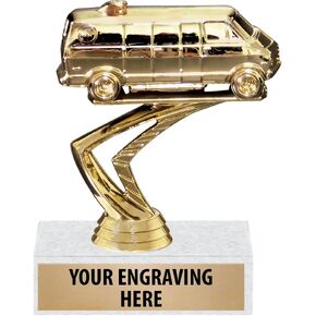 4.75" Custom Van Trophies - Gold Van Trophy Award Prime