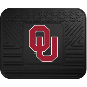 FANMATS 10083 Oklahoma Sooners Back Row Utility Car Mat - 1 Piece - 14in. x 17in., All Weather Protection, Universal Fit, Molded Team Logo