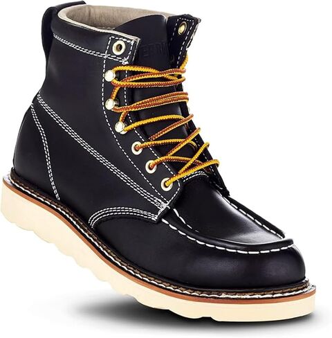 أحذية عمل من EVER BOOTS"Weldor" للرجال Moc Toe Construction Work Boots إسفين ناعم عند أصابع القدم وخفيف الوزن in Kuwait