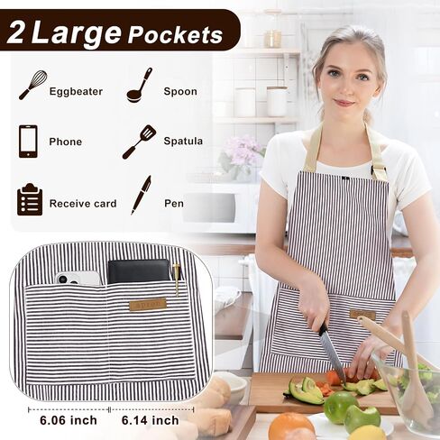 2 Pack Apron, Aprons for women with pockets, Cooking aprons for women, Kitchen aprons, Aprons for cooking in Saudi Arabia