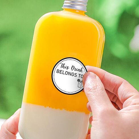 1200 PCS This drink belongs to stickers Cup marker sticker Blank drink labels Drink stickers for Wedding Drink Party Bridal Shower Birthday Party Supplies (White,1.5 inch) in Kuwait