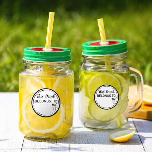 1200 PCS This drink belongs to stickers Cup marker sticker Blank drink labels Drink stickers for Wedding Drink Party Bridal Shower Birthday Party Supplies (White,1.5 inch) in Kuwait