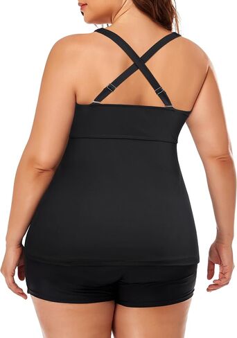 Firpearl underwire tankini swimsuits for women v neck twist tankini مع شورتات السيطرة على البطن بدلات الاستحمام اثنين 2025 in Kuwait