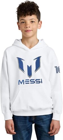 Messi #10 Youth Boys Size Size Print Logo Number Number Pullover Fleece Hoodie in Saudi Arabia