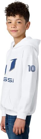 Messi #10 Youth Boys Size Size Print Logo Number Number Pullover Fleece Hoodie in Saudi Arabia