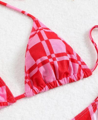 بدلة السباحة المطبوعة للسيدات بطبعة للسيدات HALTER High Weist Summer Swimsuit Bikinis in Kuwait