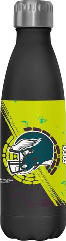 Foco Kansas City Chiefs vs Philadelphia Eagles NFL Super Bowl Lix 17 Oz زجاجة من الفولاذ المقاوم للصدأ - أسود in Saudi Arabia