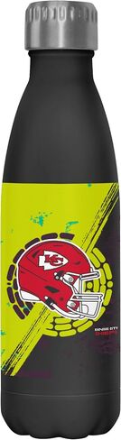 Foco Kansas City Chiefs vs Philadelphia Eagles NFL Super Bowl Lix 17 Oz زجاجة من الفولاذ المقاوم للصدأ - أسود in Saudi Arabia