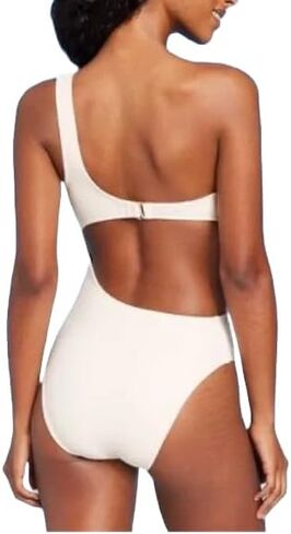 Shade & Shore Women's One Shoulder Bow Cut Out One Piece Swimsuit - in Saudi Arabia