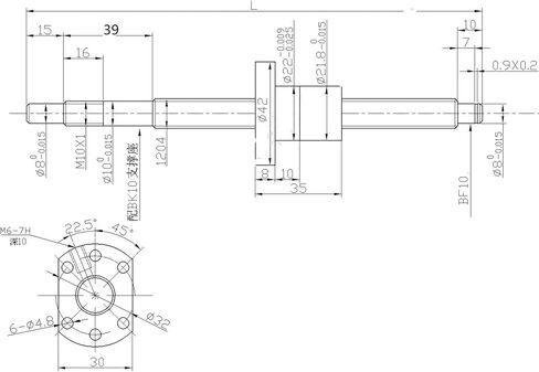 Ball Screw CNC Parts SFU1610 Screw＋NUT, 1pcs Ball Screw + 1pcs Nut，Diameter 16mm Lead 10mm Length 1200mm/47.244inch, for CNC Machine DIY, Manufacturing and Industrial Needs in Saudi Arabia