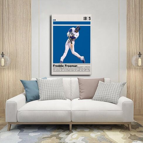 SONAXO Freddie Freeman Poster Canvas Poster Wall Art Decor Print Picture Paintings for Living Room Bedroom Decoration Unframe: Unframe:12x18inch(30x45cm) in Saudi Arabia