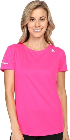 adidas Women's Sequencials Money Short Sleeve Tee, Shock Pink, Small in Saudi Arabia