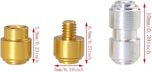 أزرار الإبهام 2pcs 0.390 × 0.197 × 0.197 مسامير التيتانيوم استبدال مسامير شفرة الجيب لبلون 535 Bugout 2 (أبيض/ذهبي) in Kuwait