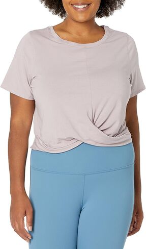 Amazon Essentials Cotton Cont's Cotton Knot Front T-Shirt (متوفرة بحجم زائد) (Core 10) سابقًا) in Saudi Arabia