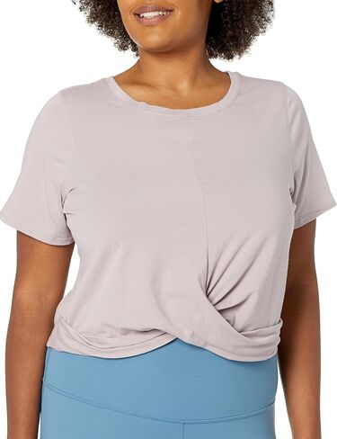 Amazon Essentials Cotton Cont's Cotton Knot Front T-Shirt (متوفرة بحجم زائد) (Core 10) سابقًا) in Saudi Arabia