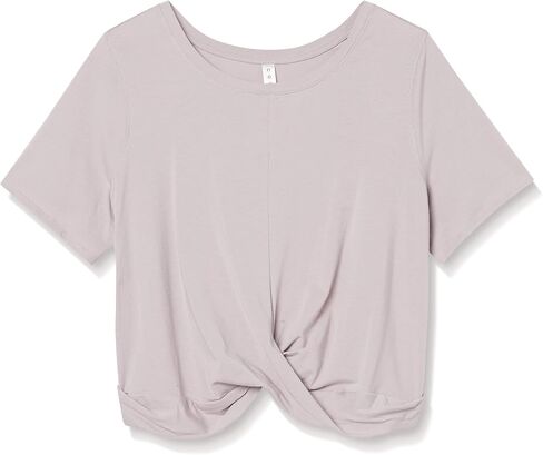 Amazon Essentials Cotton Cont's Cotton Knot Front T-Shirt (متوفرة بحجم زائد) (Core 10) سابقًا) in Saudi Arabia