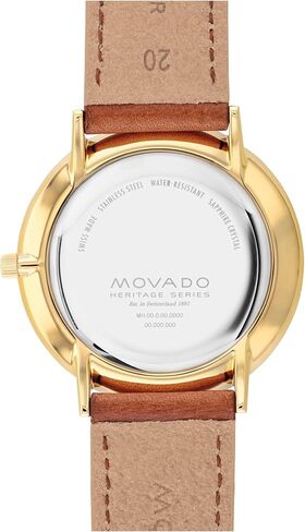 Movado Silhouette Men's Watch - Swiss Quartz Movement, Leather Strap - 3 ATM Water Resistance - Classic, Luxury Fashion Timepiece for Him - 40mm in Kuwait