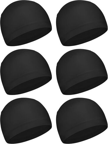 Geyoga 6 Pieces Skull Cap Sweat Wicking Cap Running Hats Helmet Liner for Men and Women Fitting Running Jogging Exercise in Saudi Arabia