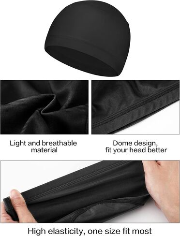 Geyoga 6 Pieces Skull Cap Sweat Wicking Cap Running Hats Helmet Liner for Men and Women Fitting Running Jogging Exercise in Saudi Arabia