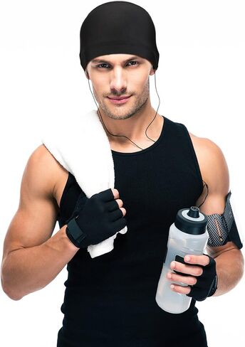 Geyoga 6 Pieces Skull Cap Sweat Wicking Cap Running Hats Helmet Liner for Men and Women Fitting Running Jogging Exercise in Saudi Arabia