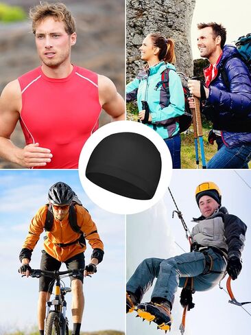 Geyoga 6 Pieces Skull Cap Sweat Wicking Cap Running Hats Helmet Liner for Men and Women Fitting Running Jogging Exercise in Saudi Arabia