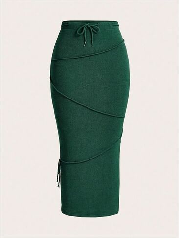 GORGLITTER Women's Knit Slit Bodycon Maxi Skirt with Slit High Waisted Pencil Long Skirts in Saudi Arabia