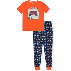 Sleep On It Boys Pajamas Pant and T-Shirt Sets 4 Piece Summer Pajama Bottom and Sleep Shirt Sleepwear Sets for Kids