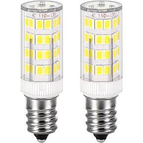 E12 Led Light Bulb 4W Equivalent 40W C7 Replacement Bulbs Clear Type B Candelabra Base Bulbrite Non-Dimmable Daylight White 6000K (Daylight White 2pack)