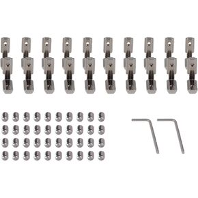 20PCS L Joint Corner Bracket, 2020 Series 90 Degree Aluminum Profile Interior Joint+40 M4 Screws+2 Wrench Tools Suitable for 6mm Slot Aluminum Extrusion Profile