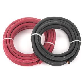 EWCS 2/0 Gauge Premium Extra Fendight Welding Cable 600 Volt - Combo Pack - Black+Red - 25 قدمًا من كل لون - مصنوع في الولايات المتحدة الأمريكية