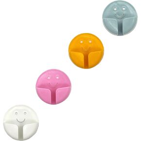 Louney Smiley Face 4-Pack Plug Wire Holders - Adhesive Power Outlet Hooks for Cord Management - Versatile Wall Mount Key Holders for Home and Office Use