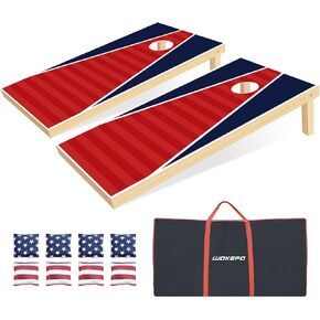 مجموعة ألعاب Cornhole ، 4 × 2 قدمًا ، مجموعة ألعاب Cornhole Foords ، وعبة ذرة من الخشب الصلبة ، وتنظيم مجموعات ثقب الذرة مع الأكياس تشمل لوحتين ، 8 أكياس وحالات الفاصوليا ، مثالية للعشب ، الفناء الخلفي ، الشاطئ ، بارك