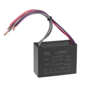 uxcell Ceiling Fan Capacitor CBB61 4.5/6/6uF 350V AC 5 Wires Metallized Polypropylene Film Capacitor 58x44x26mm for Electric Fan Pump Motor Generator