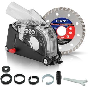 HERZO Cutting Dust Shroud for 5 inch and 4-1/2 inch Angle Grinder