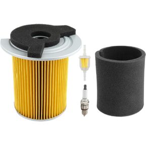 AUTOKAY Tune Up Kit Fits for Yamaha G1 2 Cycle 1978-1989 Gas Golf Cart G14 4 Cycle Air Filter Pre-Filter with Spark Plug Fuel Filter Re#JF7-14450-01, J10-14417-0
