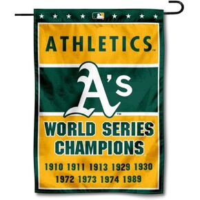 WinCraft Oakland Athletics 9-Time World Series Champions Double Sided Garden Flag