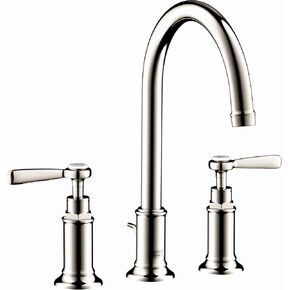 AXOR Montreux Classic Timeless Hand Polished 2-Handle 3 11-inch Tall Bathroom Sink Faucet in Polished Nickel, 16514831