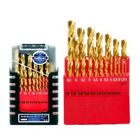 19 PCS Titanium Drill Bit Set for Home DIY & Craftsman- M35 Cobalt HSS, 1-10 mm, Titanium Nitride Coated, 135 Degree Split Point, Perfect Tools for Metal and Wood Working (19, 1-10mm)