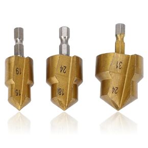 Expansion Repair Drill Bit for PPR Water Pipe, Heavy Duty Pipe Reaming Drill Bits, PPR Lifting Stepped Drill for Water Pipe Repair, 1/4 Inch Hex Shank