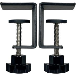 Heavy Duty Metal C-Clamps for Woodworking, Table Saw Fence Clamps with Protective Pad, 2 Pack Table Clamps for Fixed Acrylic Sheets, Plexiglass Sheets, Plastic Sheets, Wood Sheets